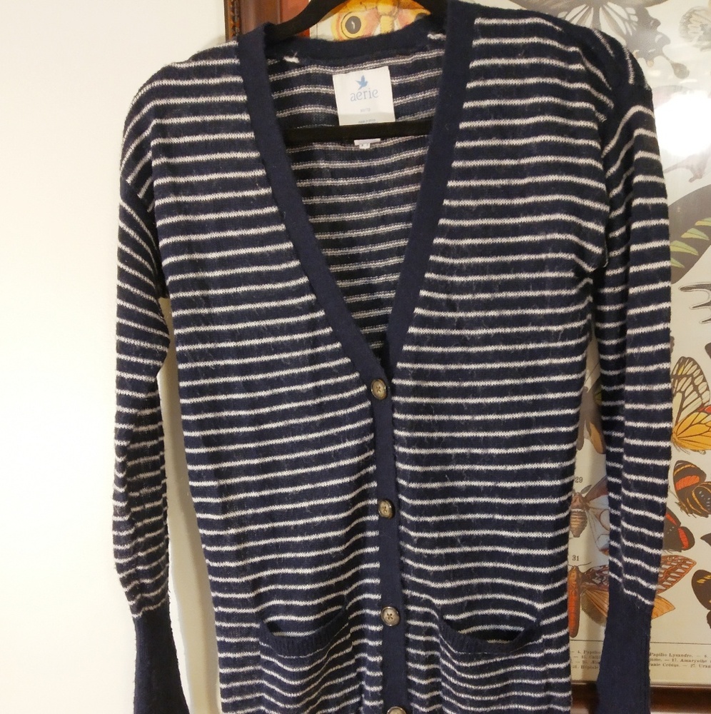 Long, boyfriend style cardigan